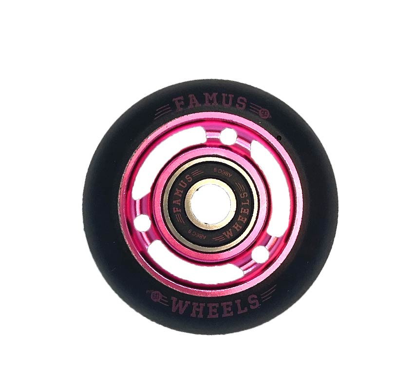 Famus Wheels 60mm/90A Pink Black 3 Spokes