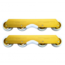 FAMUS FRAME GOLD + WHITE WHEELS